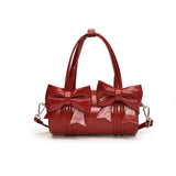 Red Bow Round Shoulder Bag