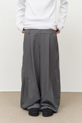 Taper Pintuck Banding Trousers (2color)