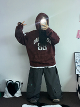 DOWN CARGO RIVET NYLON LONG PANTS 🖤🤎🩶3COLOR
