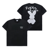 [24SS] DOODLE FUZZY RABBIT SHORT SLEEVE T-SHIRT BLACK