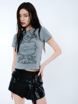 PLEATES WRAP SKIRT [BLACK]