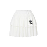 SAHARA LEOPARD CROSS TIERED SKIRT (2Color)