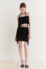LILY SCARF TOP black