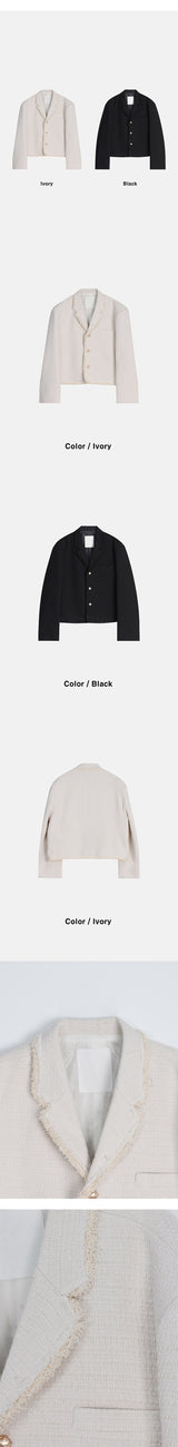 [S/S] テールカットツイードジャケット(2color)