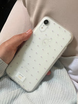 dot phonecase 半透明ドット柄ケース パープル