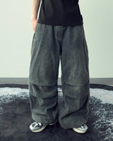 DRASLOW TRACK WIDE DENIM PANTS