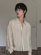 Enfree ドローイングクロップシャツ
