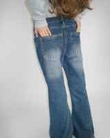 STITCH BOOTCUT DENIM PANTS