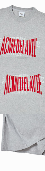 25FW DOUBLE LAYER LOGO WIDE SHORT SLEEVE T-SHIRT MELANGE