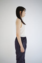 Linen blend Cutout top, Ivory