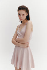 Wave Flare Dress Pink