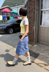 OVERLAP HALTER TEE