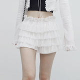 Bute frill cardigan + frill mini skirt set