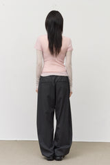 Tree Striped Wide Trousers