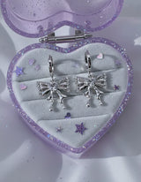 [IZNA Coco Piercing] Melting Ribbon Huggies Piercing - Silver Color