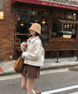 [BELLIDE MADE] フラフィーウールカラーショートコート