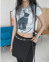 Kembo Bohemian Metal Silver Belt