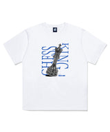 ブルーチェスキングロゴプリンティングショートスリーブTシャツ ホワイト
