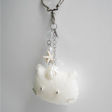 [soft keyring] seaside cat (ivory)