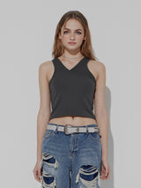 DOUBLE SLEEVELESS TOP