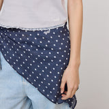 Dot pattern scarf_navy