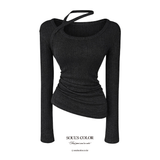 Halter Strap Shirring Top (3color)