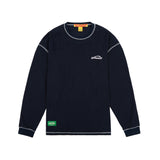 ワッフル コージー ロングスリーブ Tシャツ_ネイビー
