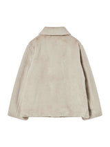 COLLAR FUR JACKET BEIGE