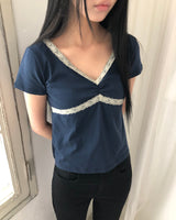 ルトン レース ショートスリーブ Tシャツ