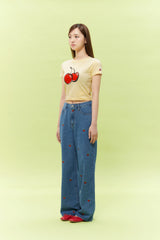 シグネチャービックチェリークロップTシャツ【レモン】
