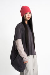 Slub crop layered tee
