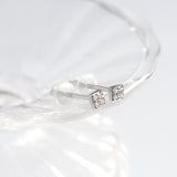 Square Cubic Zirconia Earrings