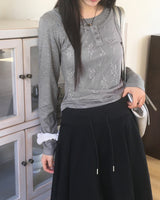 [MADE] Dili Unbalanced A-Line Layered Midi Skirt