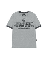 ヘブンセントカラーレイヤードロールアップTシャツ -ミランジェグレー