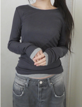 tencel layered tee
