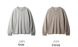 26FW★ ダブル コットン ヘンリー ネック ロング スリーブ Tシャツ