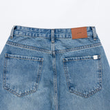 FRONT SIDE PATCHWORK DENIM PANTS code 18106
