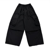 シフォン ナイロン カーゴパンツ