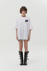 メルティングチェリーピグメントウォッシングTシャツ [WHITE]
