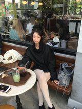 Crop trench jacket