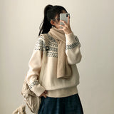 Snowflake Pogeun Nordic Round Knitwear