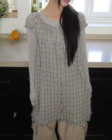 Moel Check Layered Mini Dress