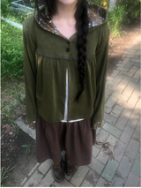 clover hood cardigan