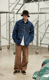 Double Pocket Point Denim Shirt