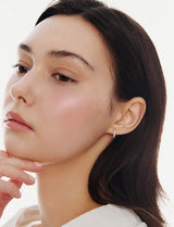 26SS★ Essence Silver (P) Tennis One-Touch Earrings XS