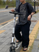 カラーレーションジッパーナイロンパンツ 2C