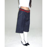 Raw denim bermuda shorts