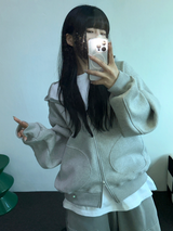 2ウェイ🤎 ハーディービッグフーディージップアップ🤎🩶🖤3カラー