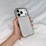 [MADE] ヴィンテージレースフォンケース (epoxy silver bumper)