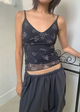 DRAWING MESH SLEEVELESS (3color)